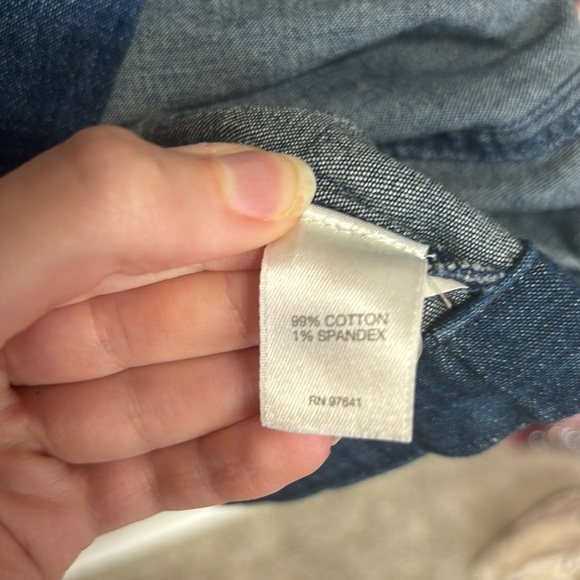 J Jill Denim Petite Small oversized lace up dress - Picture 5 of 8